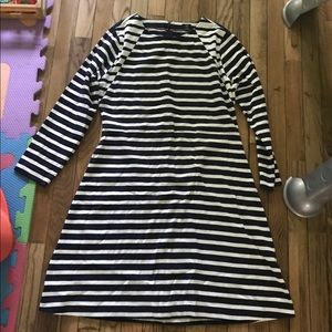 NWT J. Crew Navy Striped Dress